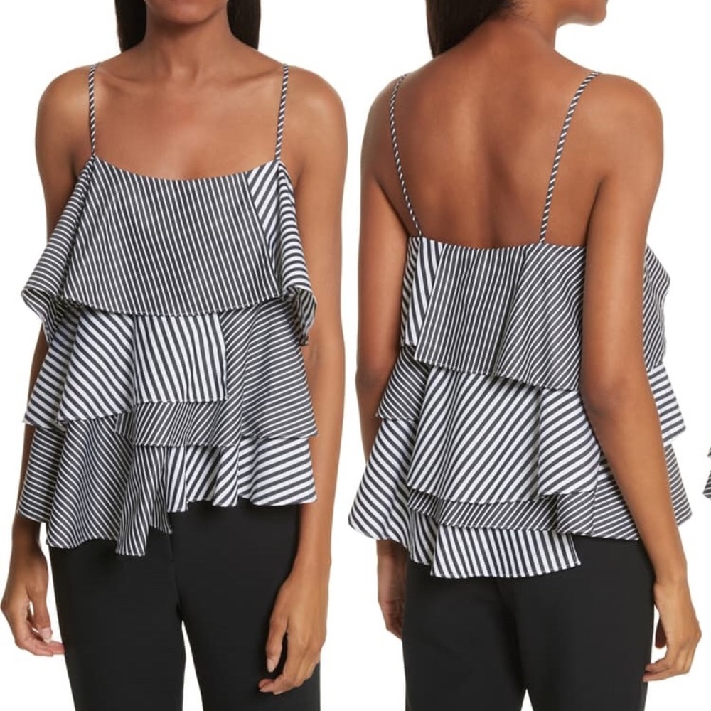 Milly Emma Striped Shirting Top NEW WITH TAGS